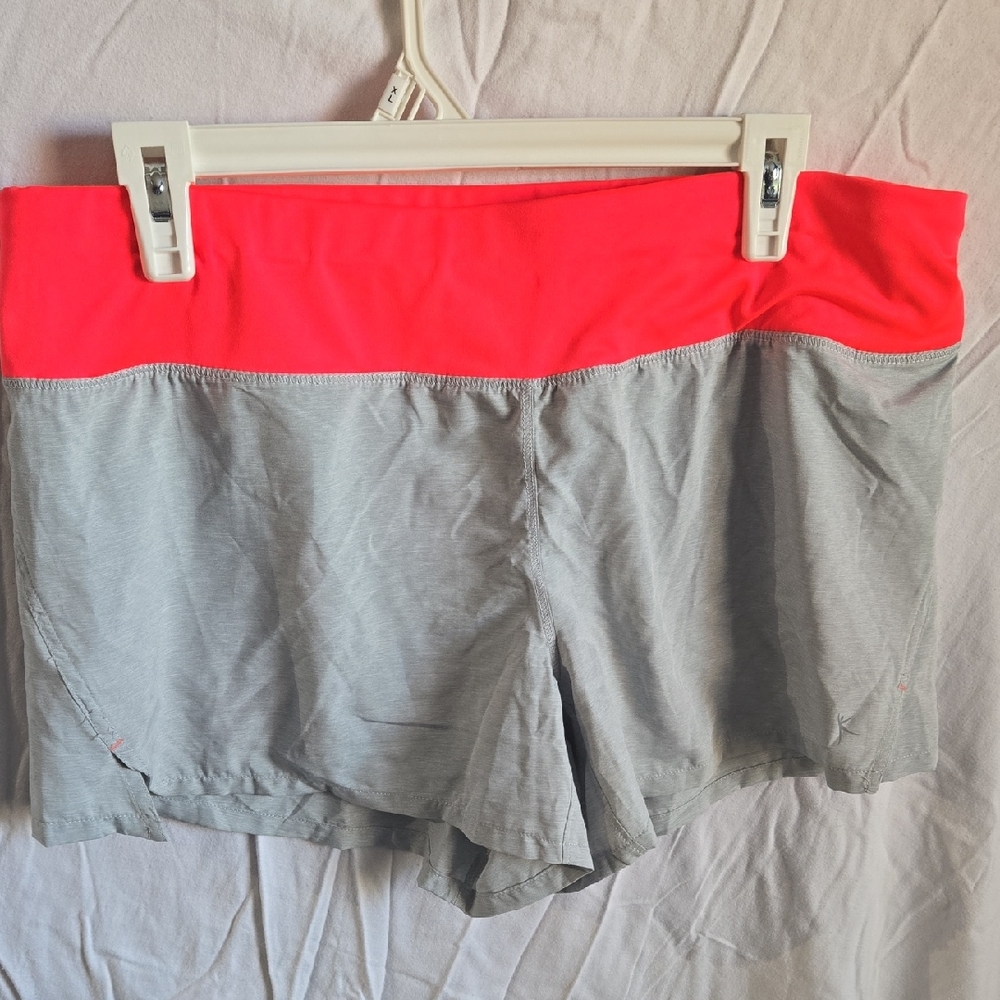 Danskin Athletic Shorts with Neon Pink Waistband